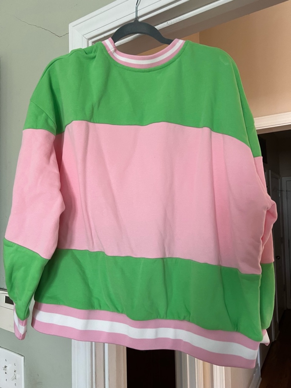 Queen of Sparkles Pink and Green Crewneck Sweatshirt - Picture 3 of 3